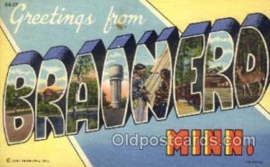 Greetings From Brainero, Minnisota, USA Large Letter Town Unused 