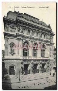 Old Postcard Paris Opera comique