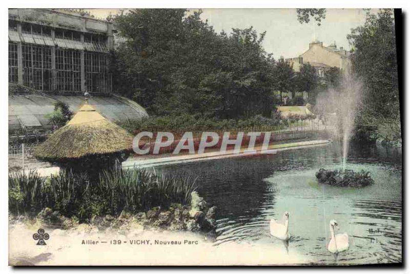 Postcard Old Allier New Park