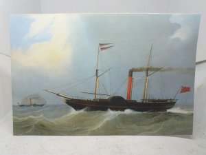 Paddle Steamer City of Glasgow 1895 Large Art Painting Postcard John Livingstone