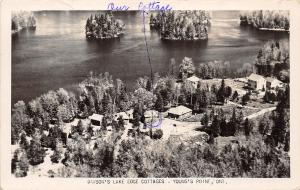 E26/ Young's Point Ontario Canada RPPC Postcard 1952 Dawson's Lake Edge Cottages