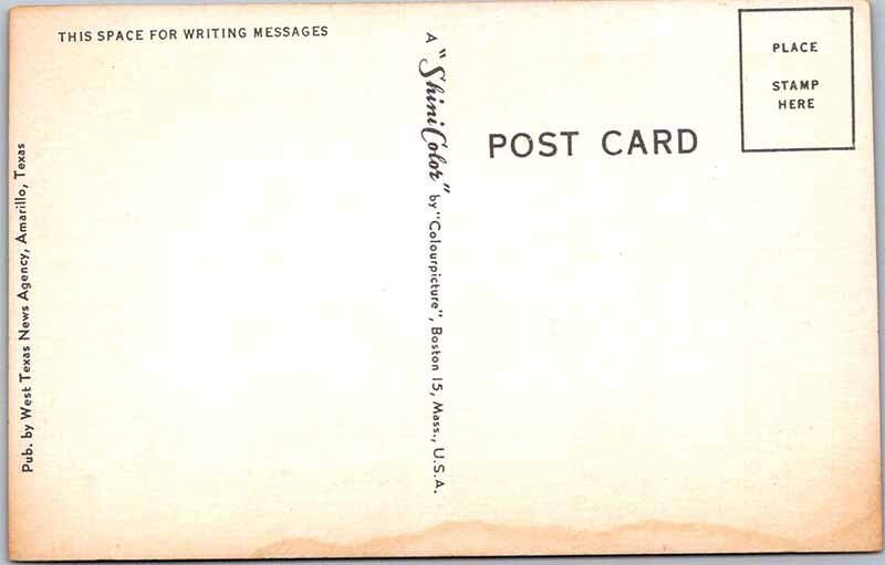 Postcard BUILDING SCENE Amarillo Texas TX AM4660