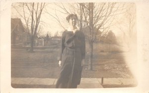 H78/ Washington D.C. RPPC Postcard c1910 Woman Chevy Chase Maryland 160