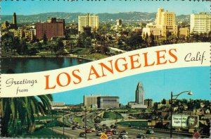 USA California Los Angeles Wilshire Boulevard Vintage Postcard BS.10