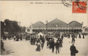 CPA ORLÉANS - La gare et la place (155431)