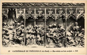 CPA Cathedrale de TREGUIER - Bas reliefs en bois (994706)