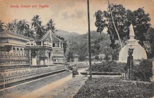 Kandy Sri Lanka Kandy Temple dagoba horse wagon antique pc Y10960