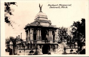Michigan Detroit Hulbert Memorial Real Photo