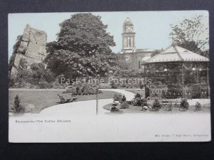 Shropshire BRIDGNORTH The Castle Grounds & Bandstand - Old Postcard by Mrs Evans