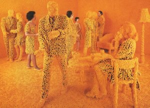 Cheese Resin Furniture Amazing Fashion Party in 1990s Postcard