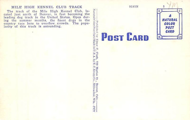 Mile High Kennel Club Track Denver, Colorado USA