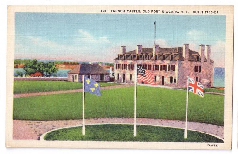 Old Fort Niagara French Castle NY Postcard