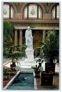 Richmond Virginia VA Postcard Statue Of Thomas Jefferson Lobby Hotel c1910's
