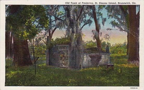 Georgia Brunswick Old Tomb At Frederica Saint Simons Island