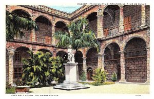 Cuba Havana  City Hall Court Columbus Statue