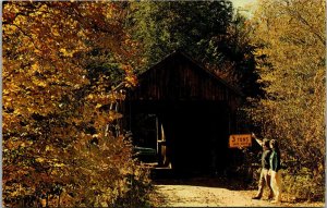 New York Ulster County Covered Bridge On Dry Brook 1970