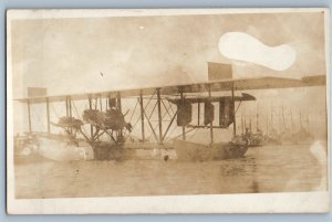 c1910's Airplane Aviation US Navy RPPC Photo Unposted Antique Postcard
