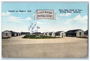 Bowling Green Kentucky Postcard Three Miles South Town Motor Court c1956 Vintage