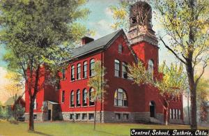 Guthrie Oklahoma Central School Street View Antique Postcard K73432