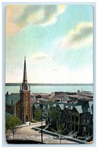 1909 Overlooking The St. Lawrence River Brockville Canada Antique Postcard 
