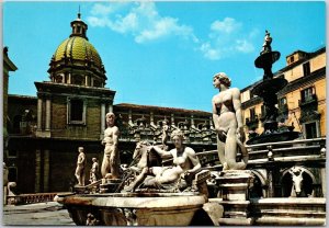 Palermo Place Pretoria Fountain Detail Italy Nude Buildings Sculptures Postcard