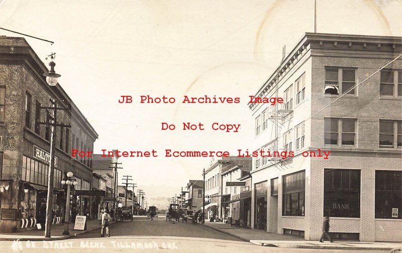 OR, Tillamook, Oregon, RPPC, Street Scene, Business Area, 1918 PM, Photo No 65