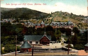Postcard Soda Springs and Cliff House in Manitou, Colorado