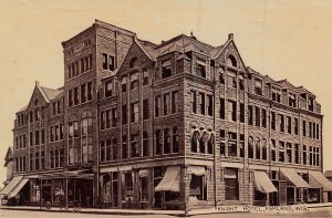 Hotel Knight Ashland Wisconsin 1910c postcard