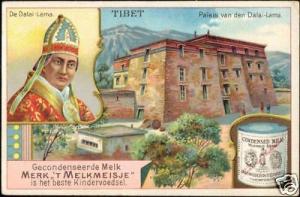 tibet, Dalai Lama, Palace (1900s) Milk Trade Card