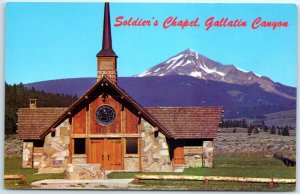 Postcard - Soldier's Chapel on Gallatin Canyon Highway - Big Sky, Montana