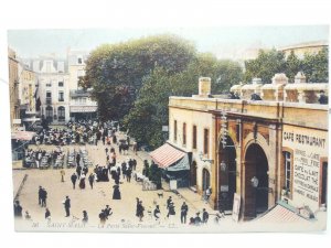 Saint Malo La Porte Saint Vincent Cafe Restaurant Vintage Colour Postcard c1909