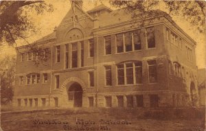 H76/ Sheldon Illinois Postcard c1917 Sheldon High School Building  94