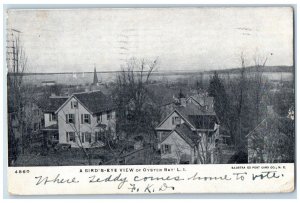 1906 A Bird's Eye View Of Oyster Bay Long Island New York NY Antique Postcard