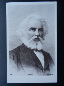 America - Portrait HENRY WADSWORTH LONGFELLOW Poet & Educator - Old RP Postcard