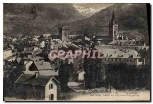 Postcard Old Embrun General view Deep Valley of Crevoux Parpaillon