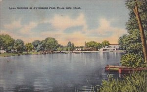 Lake Scanlan Or Swimming Pool Miles City Montana 1943