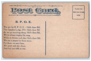 1940 Hit Elk's Convention B.P.O.E. March Sandy Engelke Chicago Illinois Postcard