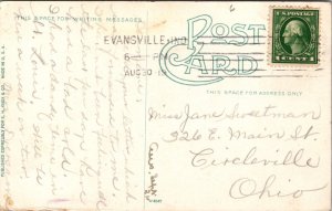 Postcard Riverside Avenue in Evansville, Indiana