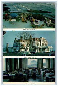 Newport RI Postcard Panoramic Patio Cliff Walk Hotel Sea View Room Multiview