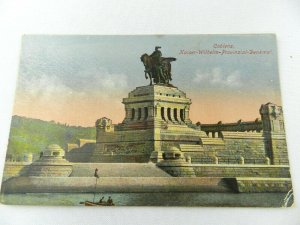 Vintage Postcard Koblenz Coblenz Deutsches Eck Kaiser Wilhelm Denkmal Germany