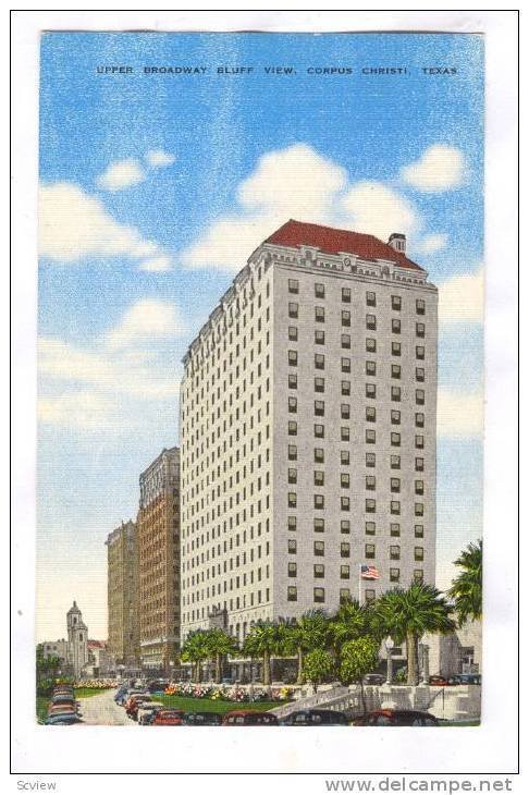 Upper Broadway Bluff View, Corpus Christi, Texas, 1930-1940s