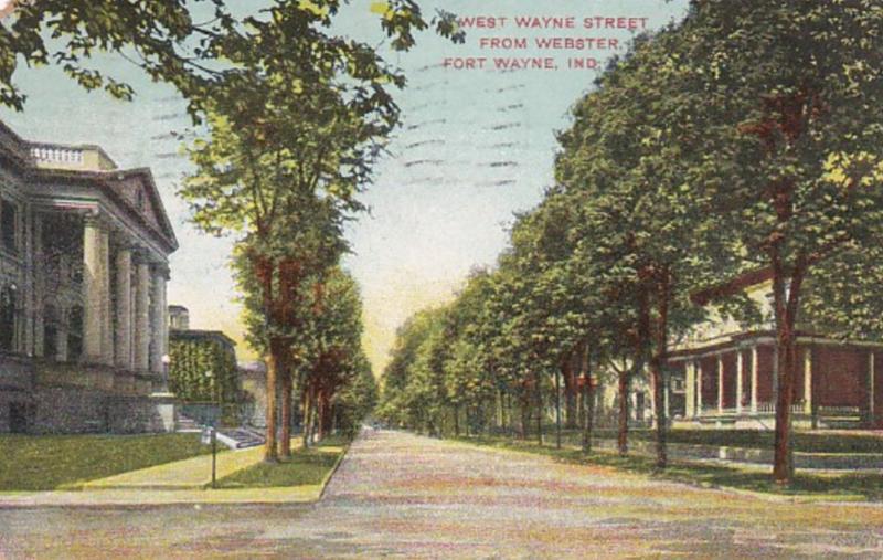 Indiana Fort Wayne West Wayne Street From Webster 1908