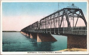 Canada Montreal Victoria Bridge Vintage Postcard 03.82