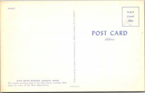 Postcard BUILDING SCENE Augusta Maine ME AM8822