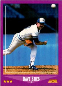 1988 Score Baseball Card Dave Stieb Toronto Blue Jays sk20622
