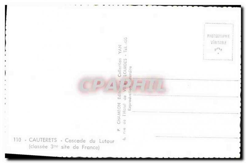 Old Postcard Cauterets Cascade Lutour