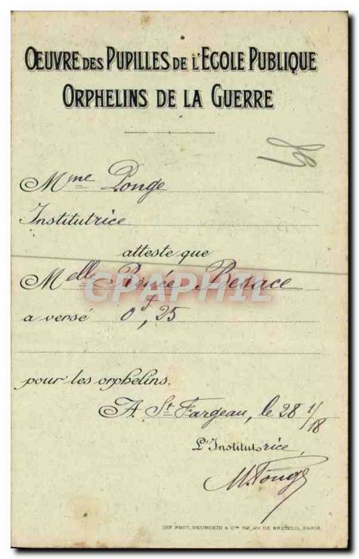 Old Postcard Avallon La Petite Porte