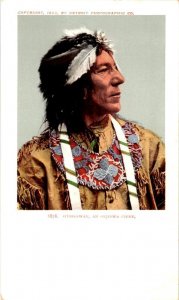 Native American  OTOSSAWAY An OJIBWA INDIAN CHIEF  1903 Detroit UDB Postcard