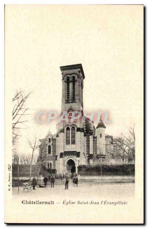 Chatellerault Old Postcard Church of Saint John the & # 39evangeliste