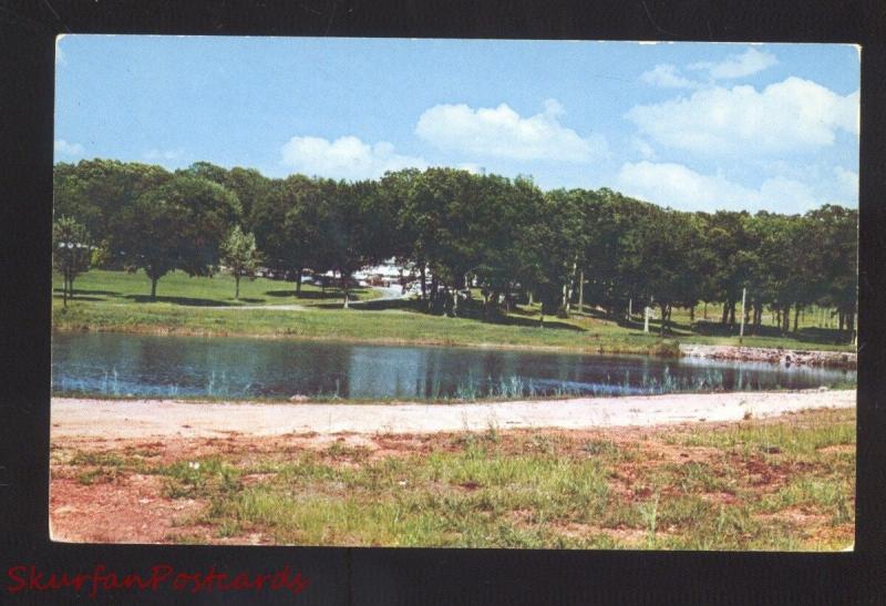 MONETT MISSOURI SPORTSMEN'S LAKE CITY PARK VINTAGE POSTCARD MO.